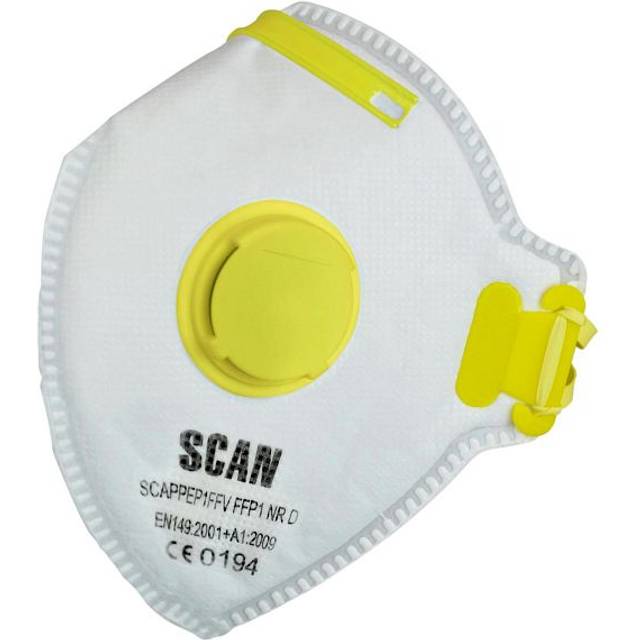 Scan FFP1 Fold Flat Valved Disposable Mask Pack of 3