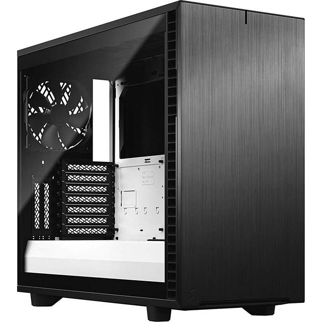 Fractal Define 7 (White TG) Gaming Case w/ Clear Glass Window, E-ATX, Multibracket, 3 Fans, Fan Hub, Silence-optimized, USB-C