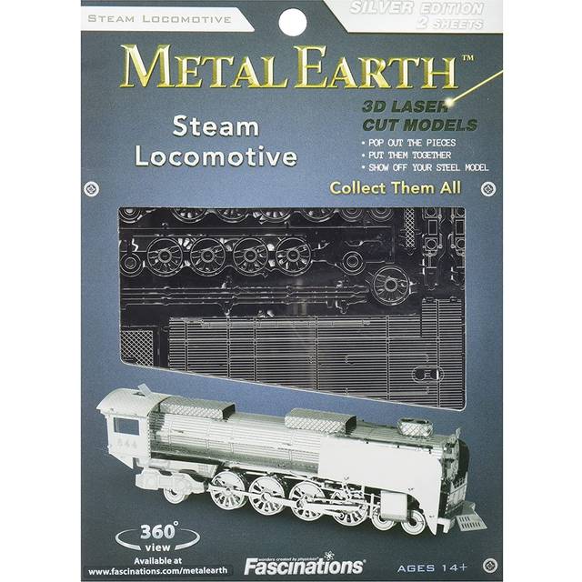 Model Kit Steam Locomotive 844 (Moderate Difficulty) Steel Model by Metal Earth
