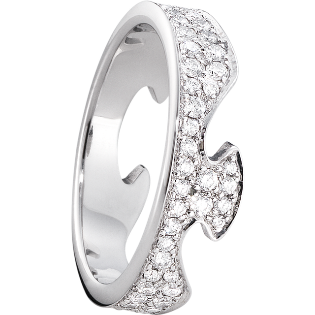 Ring fusion end vitguld