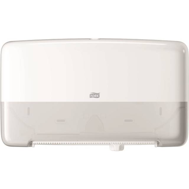 Tork Dispenser Mini Jumbo Twin Toalettpapper vit T2, sluten, Elevation designserie, 555500