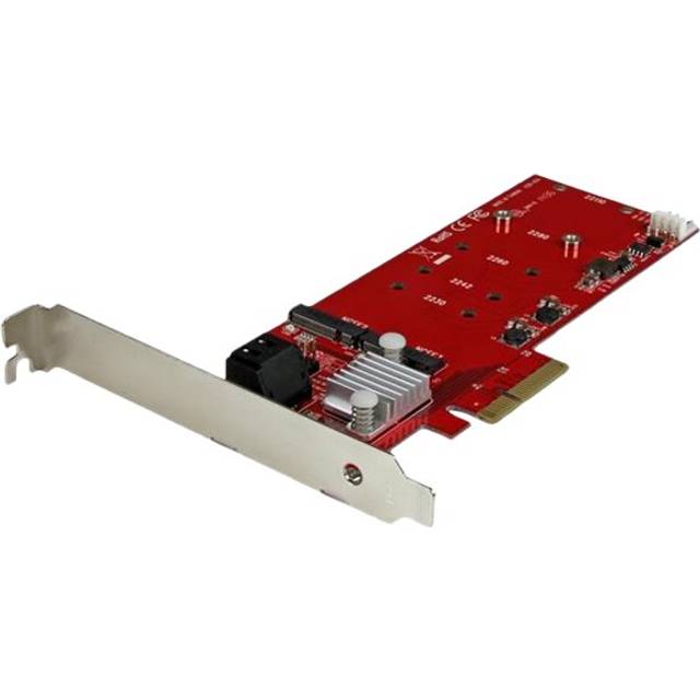 StarTech.com 2 x M.2 NGFF SSD RAID-kort plus 2 x SATA III-portar – PCIe – 2-vägs M.2 RAID-styrenhetskort plus två SATA-anslutningar (PEXM2SAT3422)
