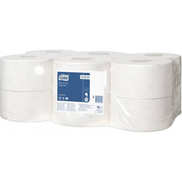 Tork Mini Jumbo Toilet Roll Refill 170m (Pack of 12) - [CL126]