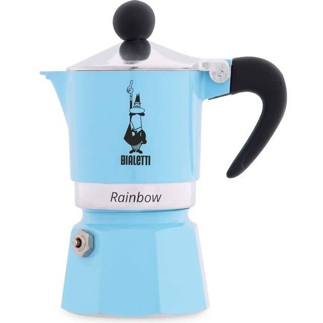 Bialetti 4961 Rainbow Caffettiera Colorata, Alluminio, Rossa, 1 kopp, röd