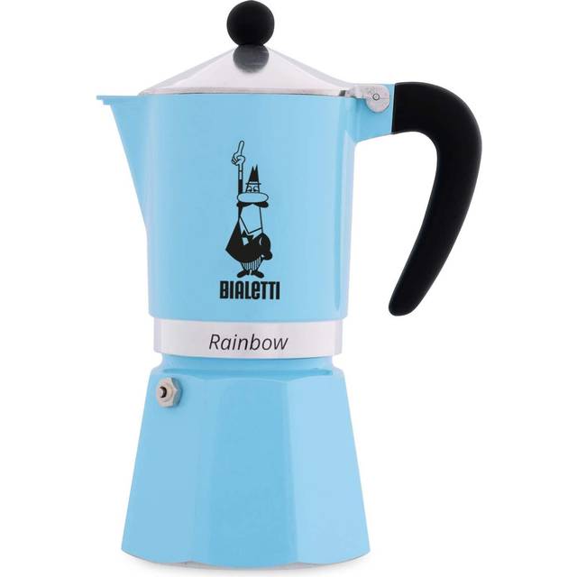 Bialetti Rainbow Espresso Maker for 6 Cups Aluminium Light Blue