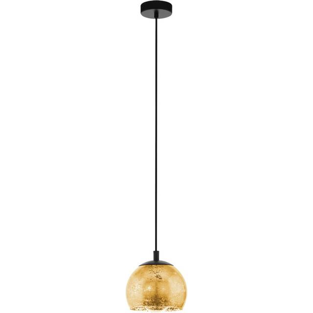 Eglo Gold Glass Pendant Light, Black
