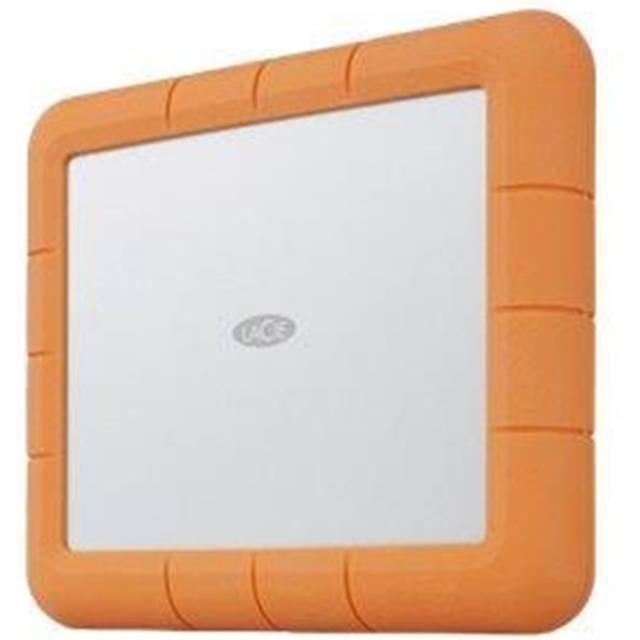 LaCie Rugged RAID Shuttle, 8 TB, Bärbar Extern Hårsddisk, USB-C, skyddad mot fall, stötar, damm och regn, Mac och PC, 1 månad Adobe CC, 3 års Rescue Services (STHT8000800)
