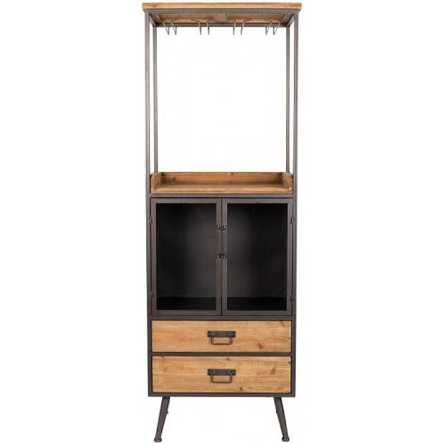 Damian High Industrial Wine Cabinet