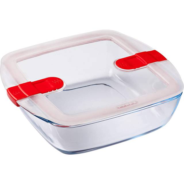 Pyrex Cook and Heat Square Dish with Lid 2.2Ltr - [FC365]