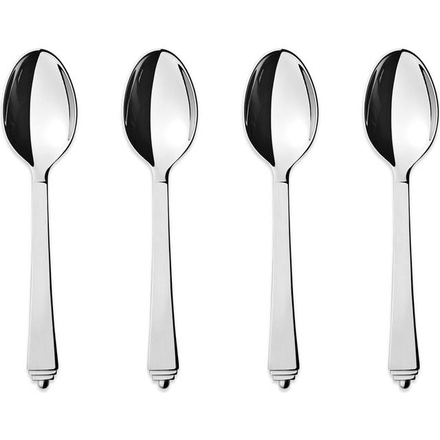Georg Jensen Pyramid te- och kaffesked 4-pack - Silverfärgad