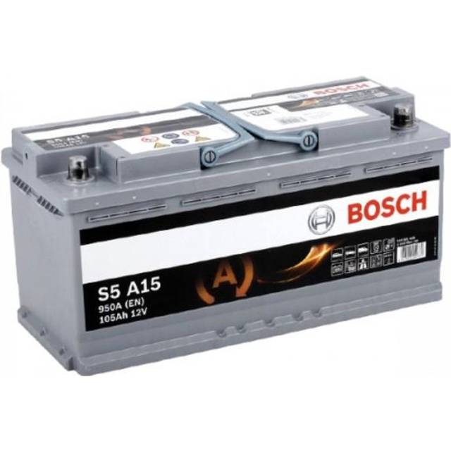 Bosch AGM Start-Stop S5 015 105Ah - Bilbatteri / Startbatteri - Audi - BMW - Fiat - Iveco - Porsche - Peugeot - Citroen - VW