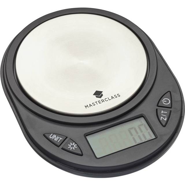 Masterclass Smart Space Electric Stainless Steel Kitchen Weighing Scales, Black