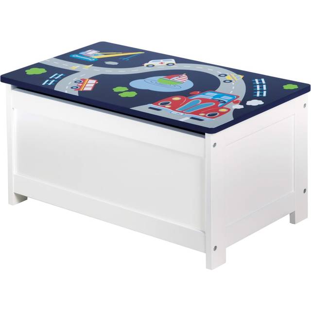 ROBA Wooden Toy Chest 'Rennfahrer' |Multi/patterned |30X 60X 32 cm