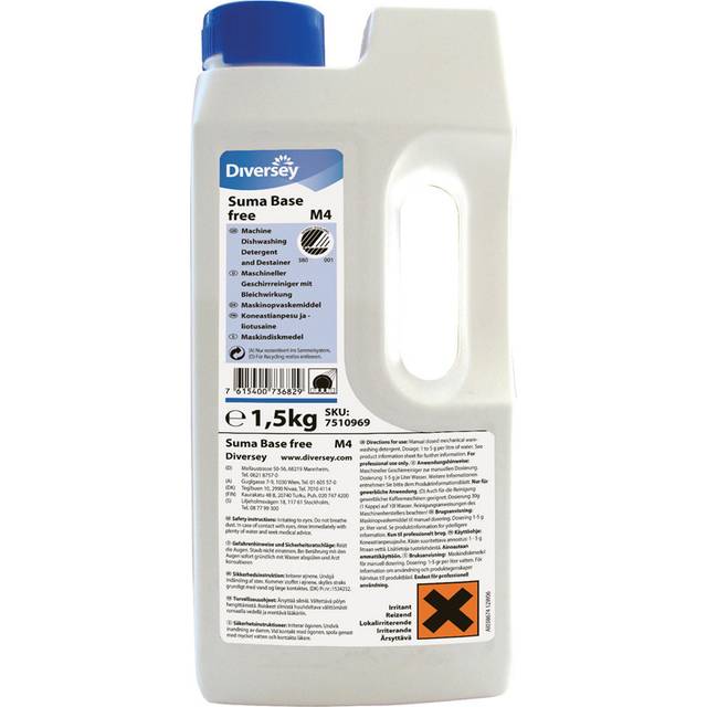 Diskmedel maskin pulver - 1,5kg Suma Base Free M4