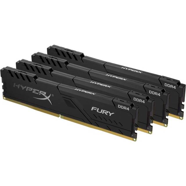 HyperX FURY - DDR4 - sats - 16 GB: 4 x 4 GB - DIMM 288-pin - 3000 MHz / PC4-24000 - CL15 - 1.35 V - ej buffrad - icke ECC - svart
