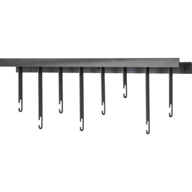 Design House Stockholm - Atelier Wall Coat Rack - schwarz/pulverbeschichtet/BxHxT 61,5x23,5x0,6cm - black (23.5 x 61.5 x 6.0cm)