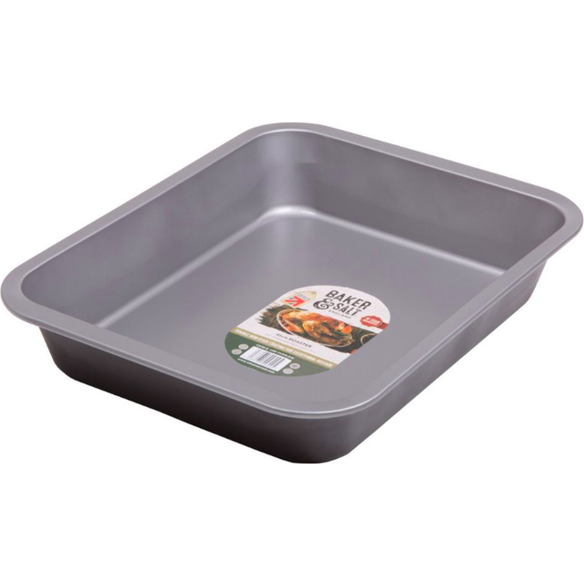 Baker & SaltÃ 41cm Large Roaster Oven Dish Tray - Non-Stick & Dishwasher Safe