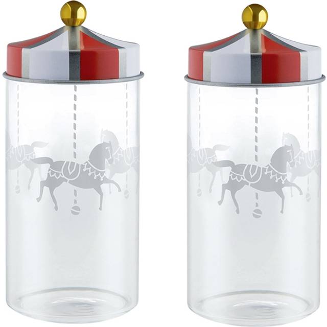 Alessi - Bocal hermétique Circus - Rouge - Fer blanc - Designer Marcel Wanders