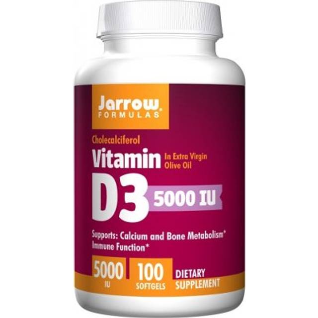 Jarrow Formulas  Vitamin D3  125 mcg (5 000 IU)  100 Softgels