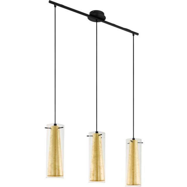 Eglo - Pinto 3 Lamp Straight Bar Pendant Ceiling Light Black