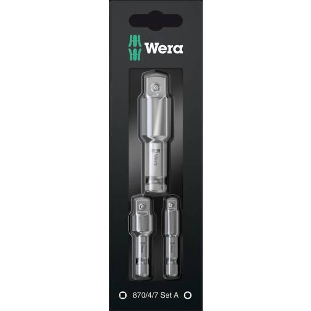 Wera 05073200001 870/4/7 Nut Spinner Socket Adaptor Set