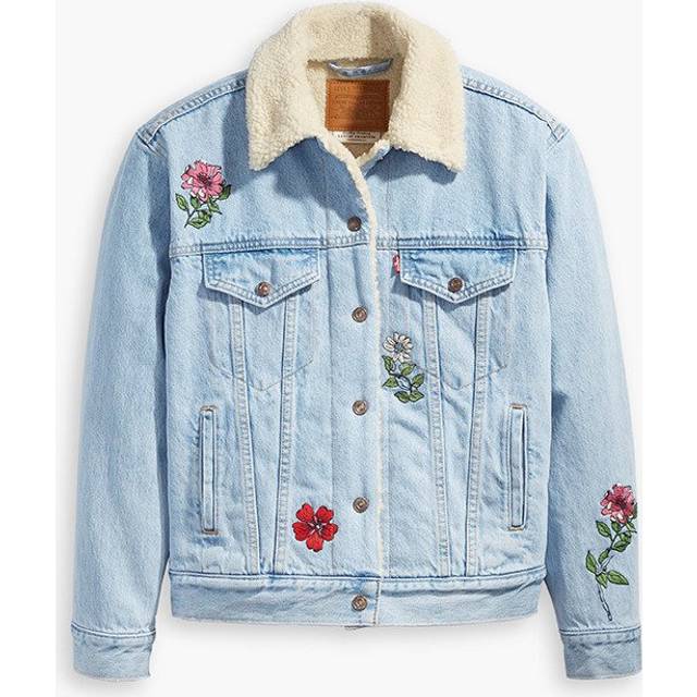 Levi's Dam ex-BF Sherpa Trucker denim jacka