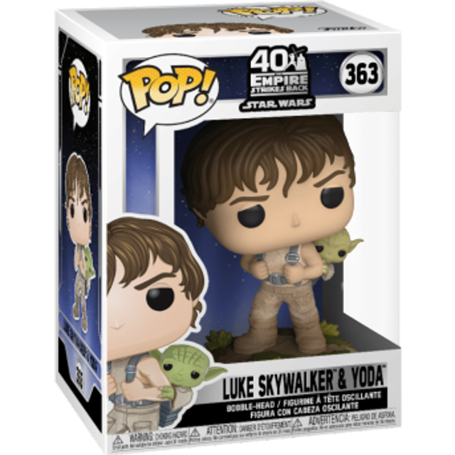 POP! Funko Star Wars - Training Luke with Yoda - Brown&#47;Green&#47;Skin Color (One-Size)