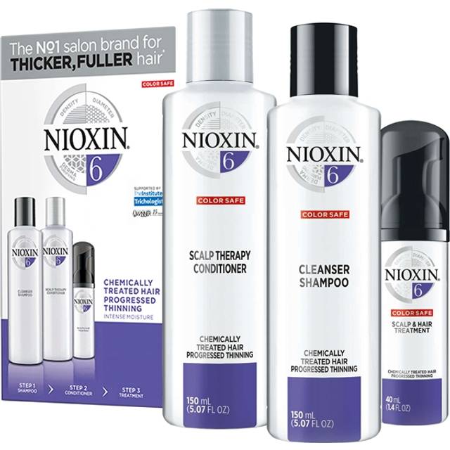 Nioxin System 6- 3 Part Kit for Chemically Treated Hair with Progressed Thinning