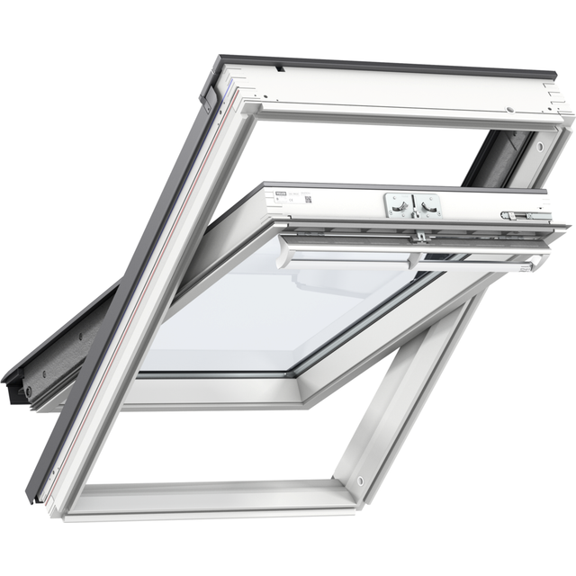 Velux Centre Pivot Roof Window - White Painted - 942 x 1600 - GGL PK10 2062