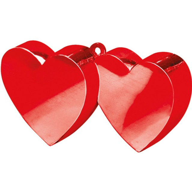 Red Double Heart Balloon Weight    - 170g/6oz -