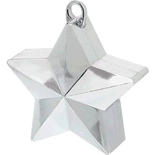 Ballongewicht STERN, Silber, 1 Stk, 10,5cm