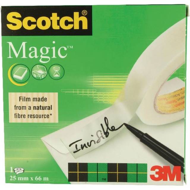 Scotch Magic Tape 810 Solvent-free 25mm x 66m Transparent 8102566
