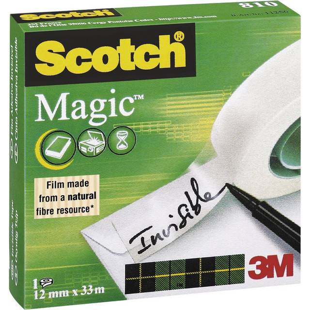 3M Magic InvisibleTape, 1 Roll, 12 mm x 33 m - Transparent
