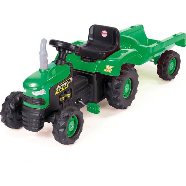 Dolu Kids Tractor Pedal Ride On Truck with Trailer Green 3 Years+