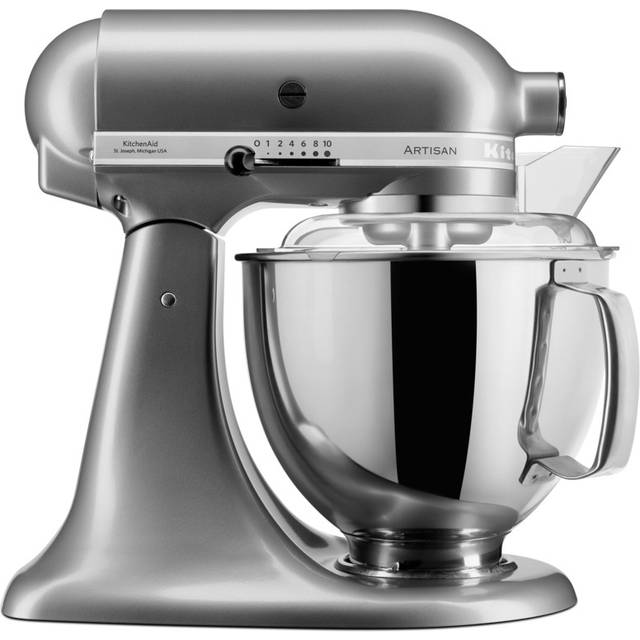 KitchenAid Artisan 5KSM175 köksmaskin med extra tillbehör 4,8 L Contour silver - Silverfärgad