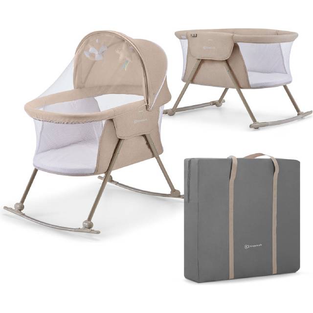 Kinderkraft Lovi Baby Cot/Cradle- Grey, Grey