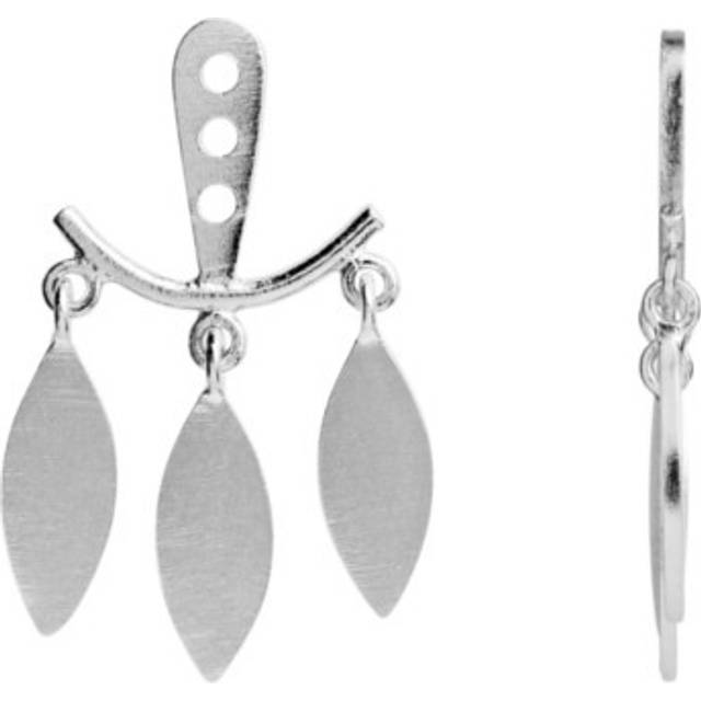 Dancing Three Leaves Behind Ear - Silver Sterling 925 (Onesize)