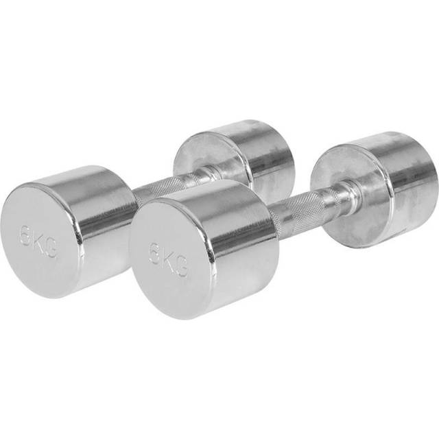 Gorilla Sports Chrome Dumbbells 2x6kg