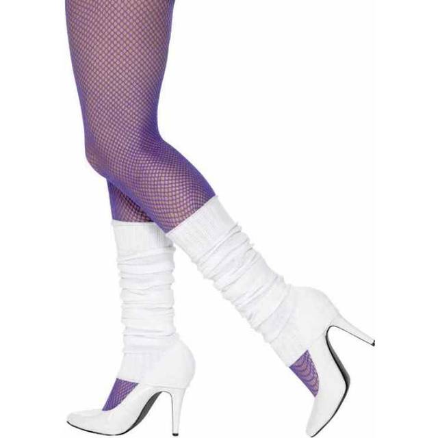 White Ladies 80's Leg Warmers - 80s Fancy Dress 1980s Leg Accessory Dance -  leg 80s warmers fancy dress 1980s legwarmers white accessory dance