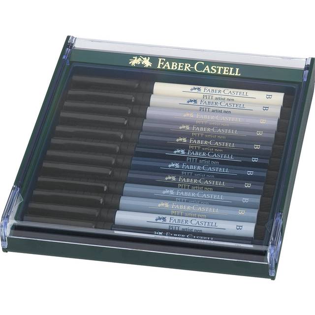 India ink PITT artist pen B 12x grey Faber-Castell 267423