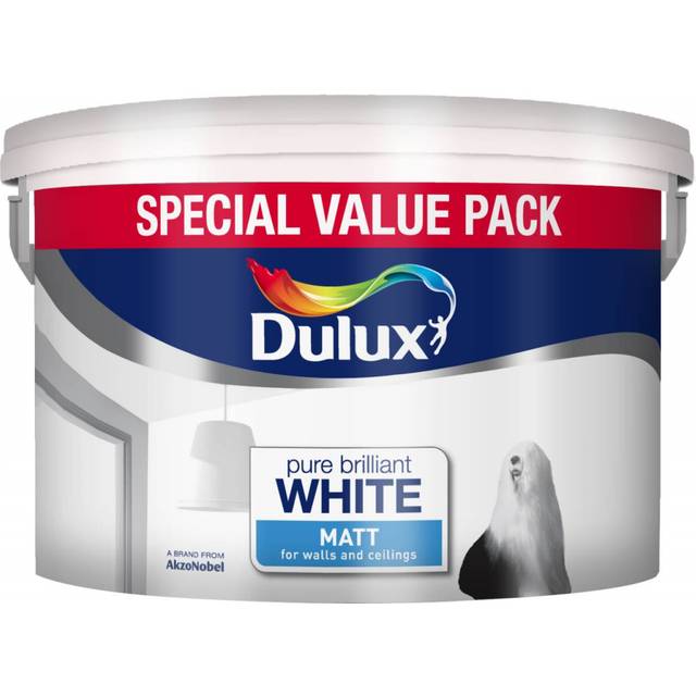 Dulux Matt Emulsion Paint, 7L, Pure Brilliant White