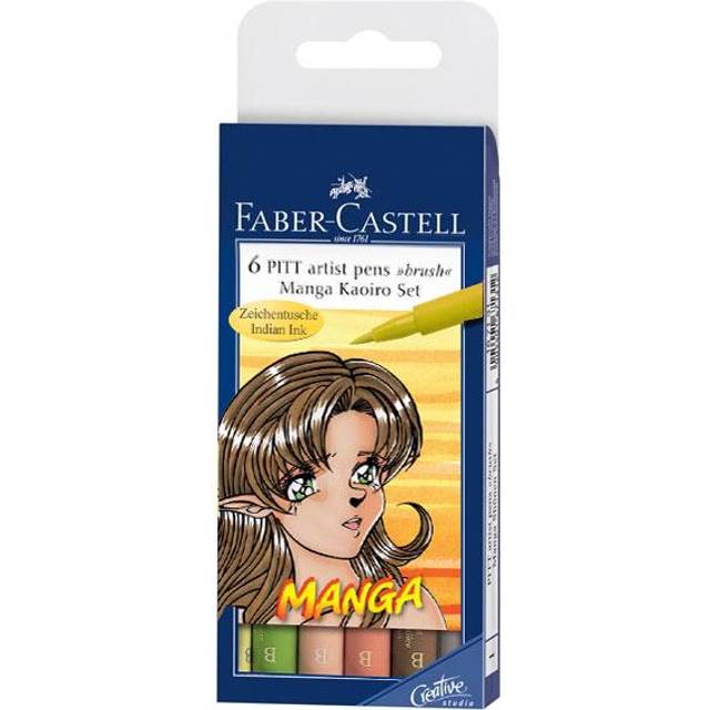 PITT Artist Brush 6-set Manga Kaoiro
