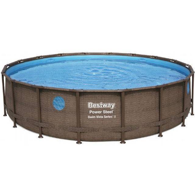 Bestway Power Steel Swim Vista Round Pool Set Ø5.49x1.22m - Badebassin test - Rygcrawl.dk