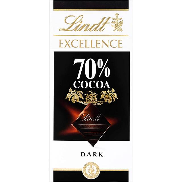 Lindt Excellence Dark 70% Cocoa Chocolate Bar 100g