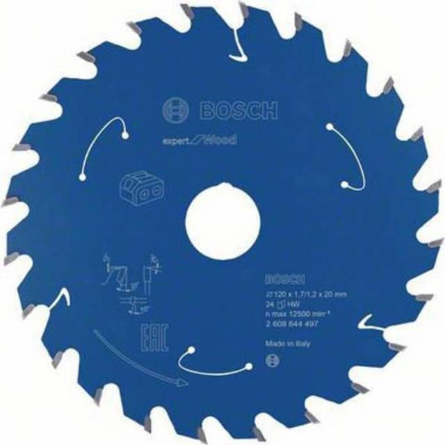 Bosch Professional cirkelsågsblad Expert for Wood (trä, tillbehör batteri cirkelsåg) 20 mm borrdiameter 165 mm Diameter färg