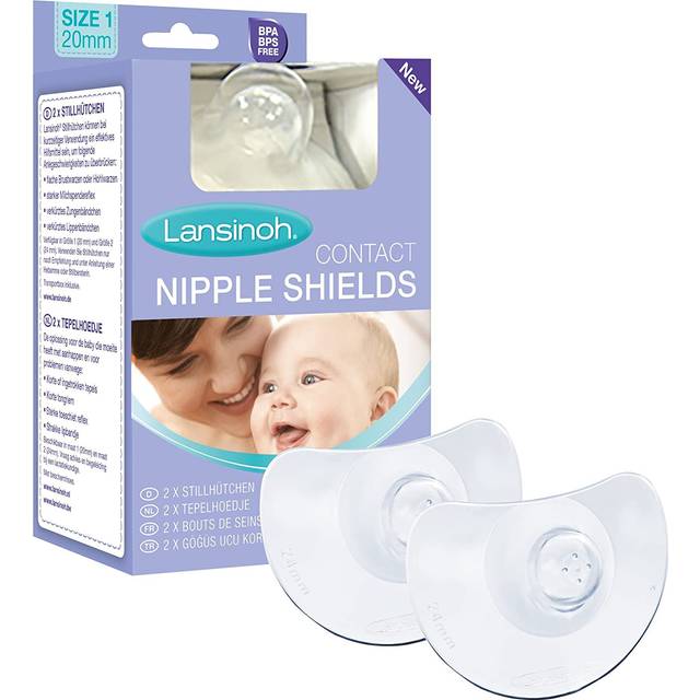 Lansinoh Contact Nipple Shields with Case (20mm Medium)
