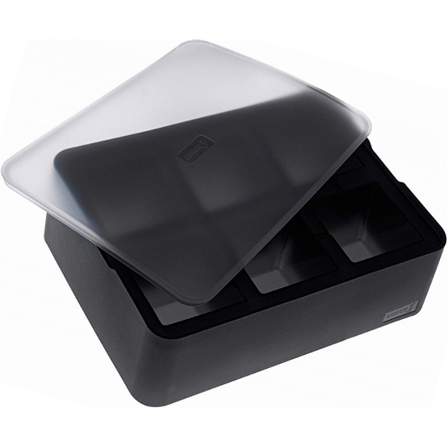 Lurch ICE FORMER Premium ismaskin av silikon med lock för sex isbitar i storlek 5 cm, svart, kub
