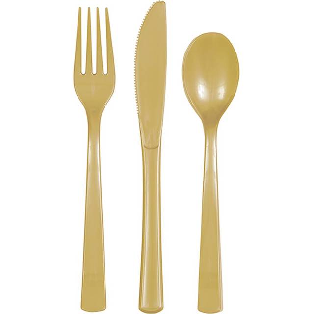 Plastbestick Guld - 18-pack