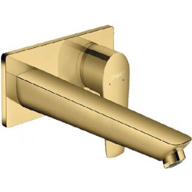 Hansgrohe Talis E Polished Gold Optic Concealed Basin Mixer With Spout