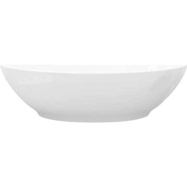 vidaXL Ceramic Basin Oval White 40x33x13.5cm Bathroom Sink Countertop Fixture